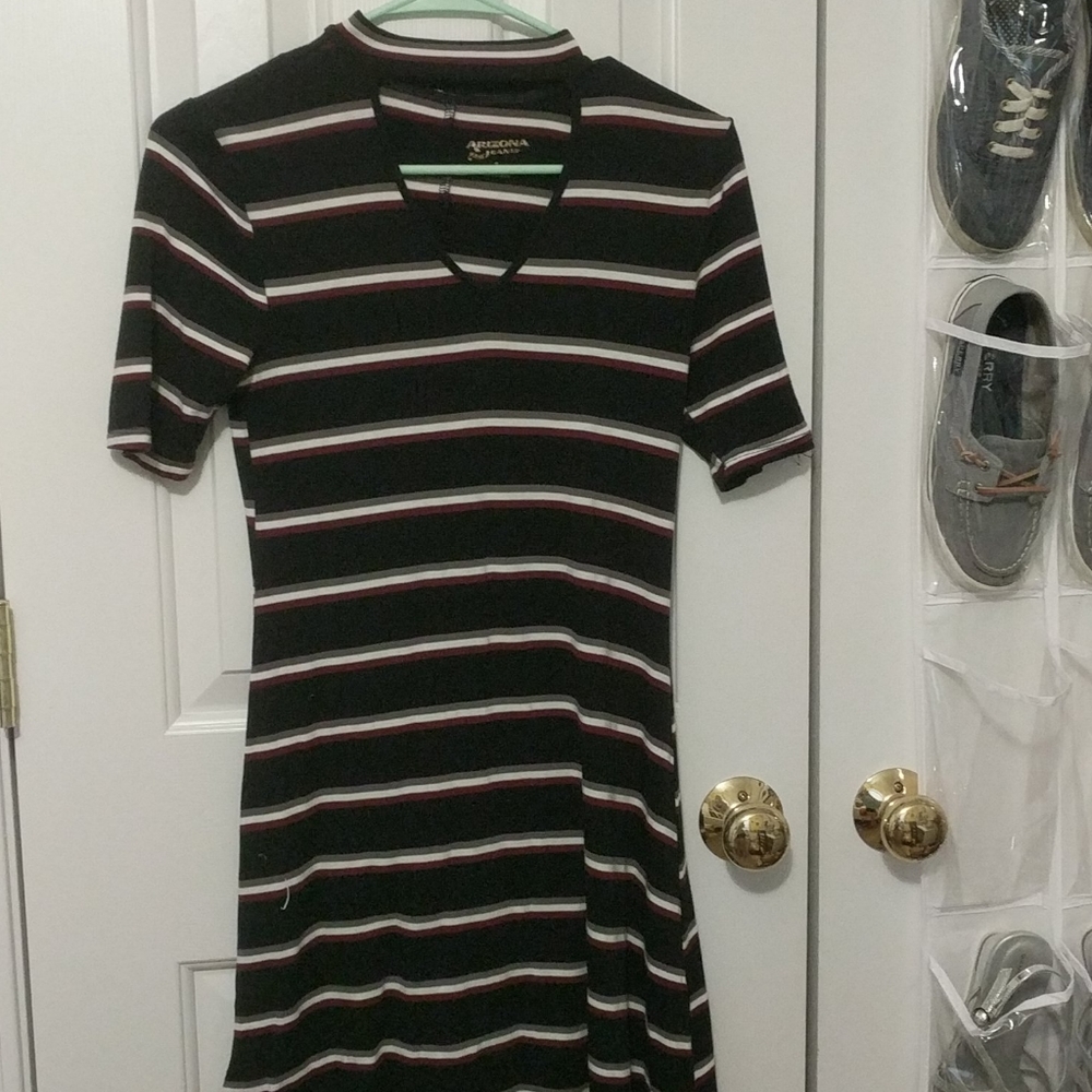 Stripped T-shirt Dress